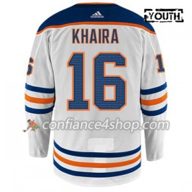 Adidas Maillot de Hockey Edmonton Oilers JUJHAR KHAIRA 16 Blanc Authentic - Enfant
